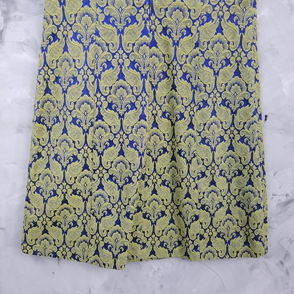 Astr Dresses Astr Green Blue Floral Tapestry Sleeveless Dress